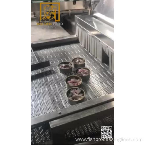 Fish processing assembly line machine